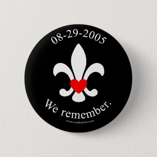 We remember 6 cm round badge