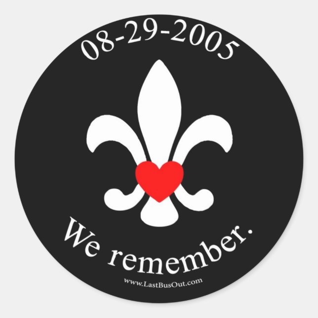 We remember classic round sticker (Front)