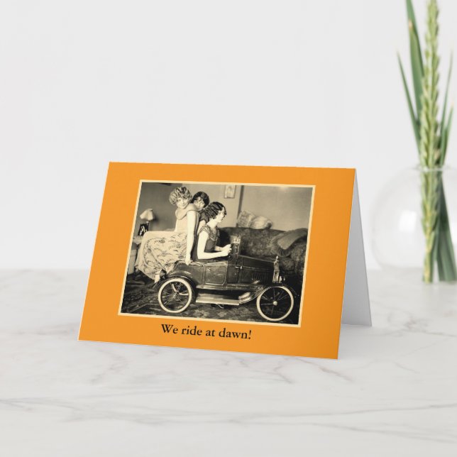 We Ride at Dawn Card (Front)