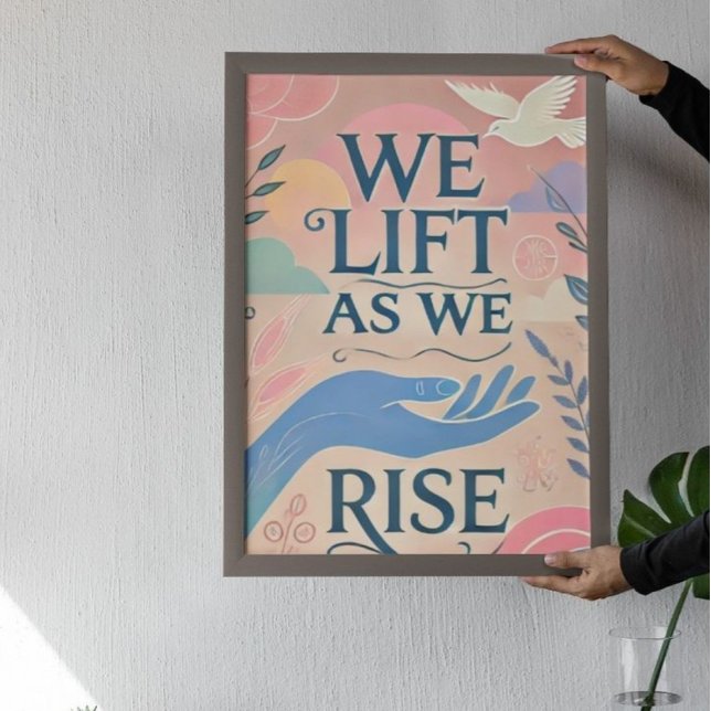 We Rise, Lift as We Rise – Inspirational Motivatio Hanging Tapestry (Creator Uploaded)