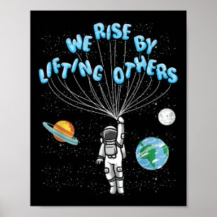 We Rise Motivational Quote - Clic Fit, Short Sleev Poster