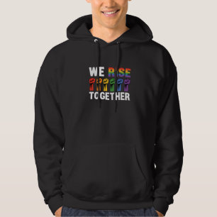 We Rise Together Bisexual Gay Trans Queer Lgbtq Ra Hoodie