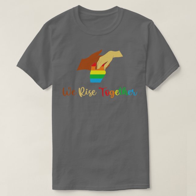 We Rise Together LGBT Q Pride Social1 T-Shirt (Design Front)