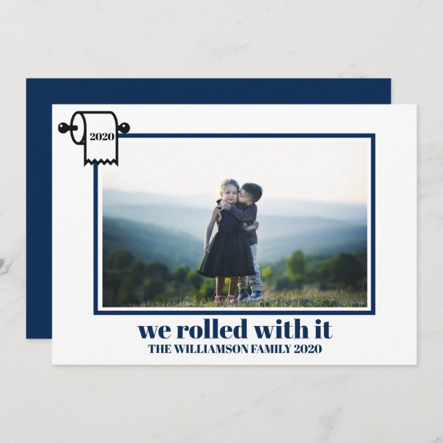 We Rolled with It | Covid Christmas Humour Holiday Card (Front/Back)