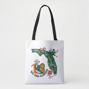 We Run Florida Football Fan Gameday Graphic Tote Bag