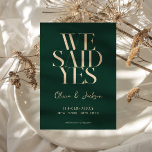 We Said Yes Minimal Chic Modern Wedding Save The Date