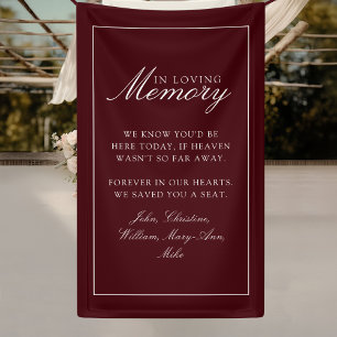 "We Saved You A Seat" Burgundy Wedding Banner