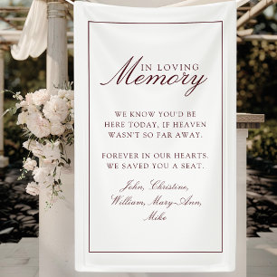 "We Saved You A Seat"  White Wedding Banner