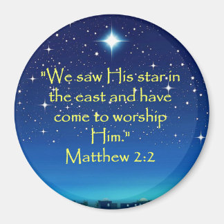 We Saw His Star Scripture Christmas Magnet