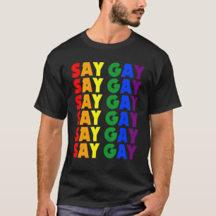 We Say Gay Pride Lgbt Florida Proud Clothing T-Shirt
