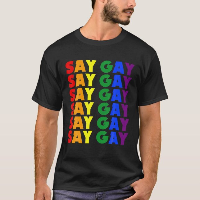We Say Gay Pride - LGBT Florida Proud Clothing T-Shirt (Front)