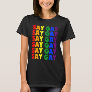 We Say Gay Pride Lgbt Florida Proud Clothing T-Shirt