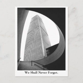 We Shall Never Forget. Postcard