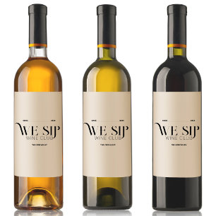 We Sip Wine Club Custom Crest Label