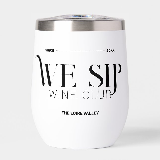 We Sip Wine Club Custom Crest Sophisticated (Front)