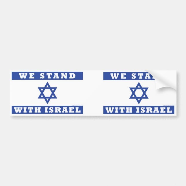 We stand with Israel! Bumper Sticker (Front)
