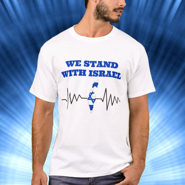 We Stand With Israel Patriotic Jewish T-Shirt (Creator Uploaded)