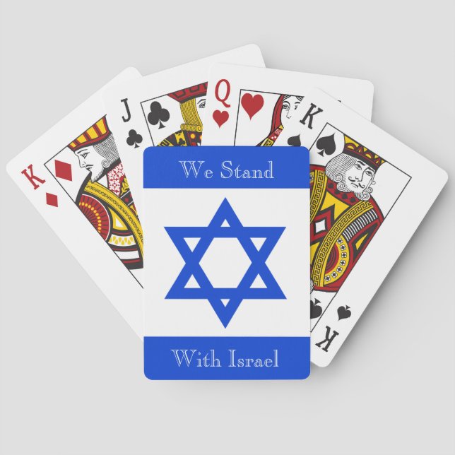 We Stand With Israel Playing Cards (Back)