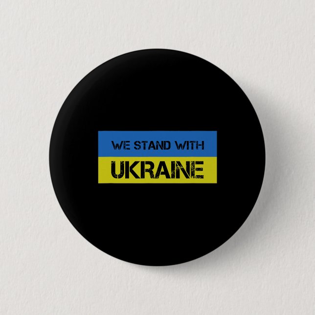 We Stand With Ukraine 1  6 Cm Round Badge (Front)