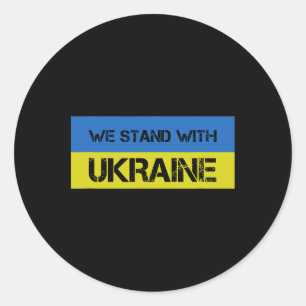 We Stand With Ukraine 1 Classic Round Sticker