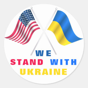 We Stand With Ukraine Stickers Support Freedom