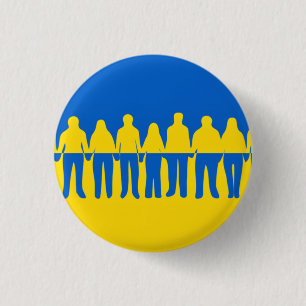 We Stand With Ukraine Support Button - Freedom