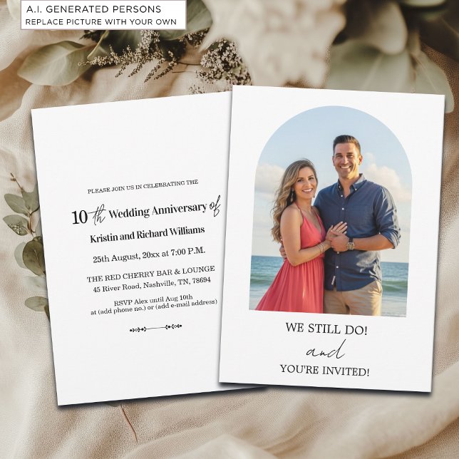We Still Do 10th Wedding Anniversary Photo Invitation (Creator Uploaded)
