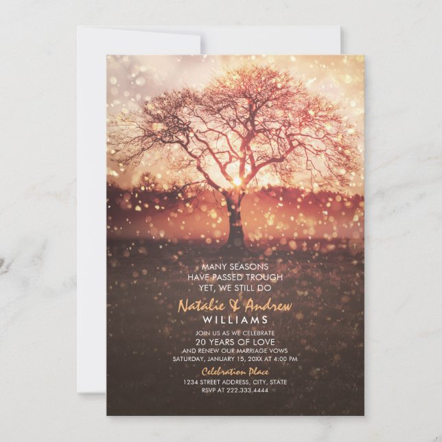 We Still Do 20th Wedding Anniversary Love Seasons Invitation (Front)
