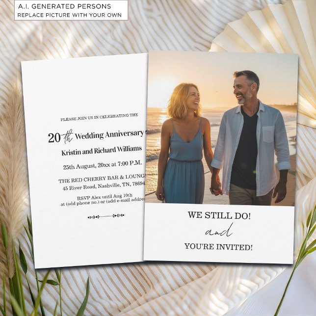We Still Do 20th Wedding Anniversary Photo Invitation (Creator Uploaded)