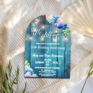 We Still Do 20th Wedding Anniversary String Lights Acrylic Invitations
