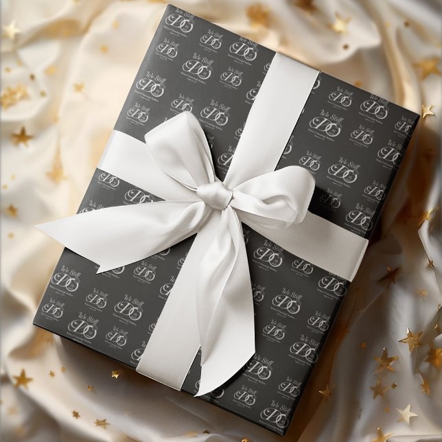 We Still Do 25th Wedding Anniversary Typography Wrapping Paper (Creator Uploaded)