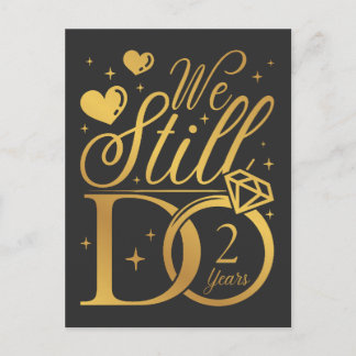 We Still Do 2 Years Wedding Anniversary Postcard