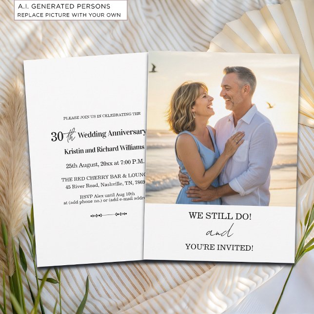 We Still Do 30th Wedding Anniversary Photo Invitation (Creator Uploaded)