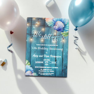 We Still Do 30th Wedding Anniversary String Lights Invitation