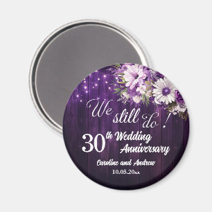 We Still Do 30th Wedding Anniversary String Lights Magnet