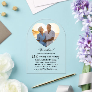We Still Do 35th Wedding Anniversary Photo Acrylic Invitations