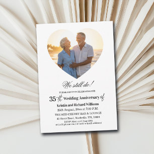 We Still Do 35th Wedding Anniversary Photo Invitation