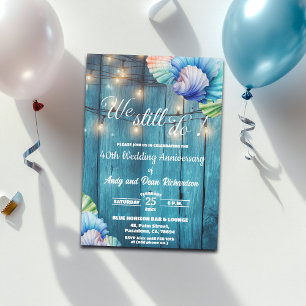 We Still Do 40th Wedding Anniversary String Lights Invitation
