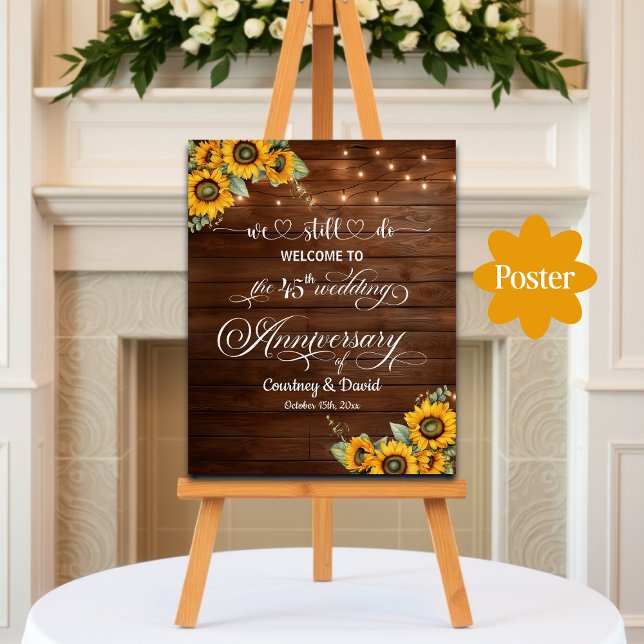 We Still Do 45th Wedding Anniversary String Lights Poster (Creator Uploaded)