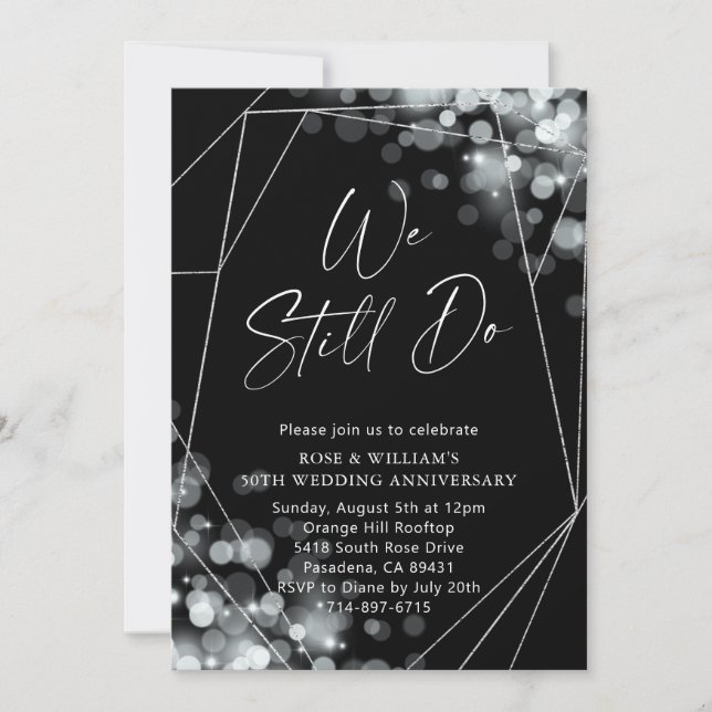 We Still Do 50th Wedding Anniversary  Invitation (Front)