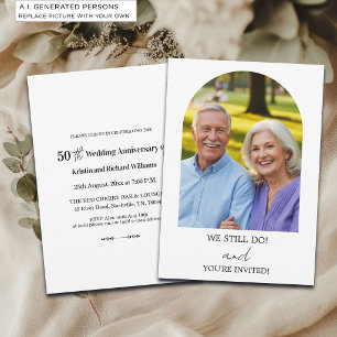 We Still Do 50th Wedding Anniversary Photo Invitation