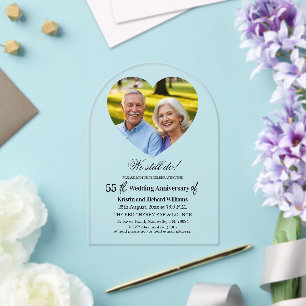 We Still Do 55th Wedding Anniversary Photo Acrylic Invitations