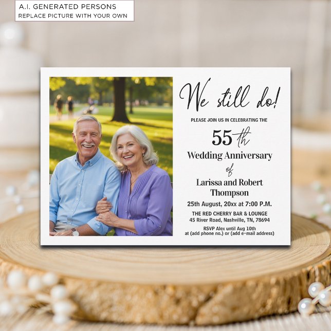 We Still Do 55th Wedding Anniversary Photo Invitation (Creator Uploaded)