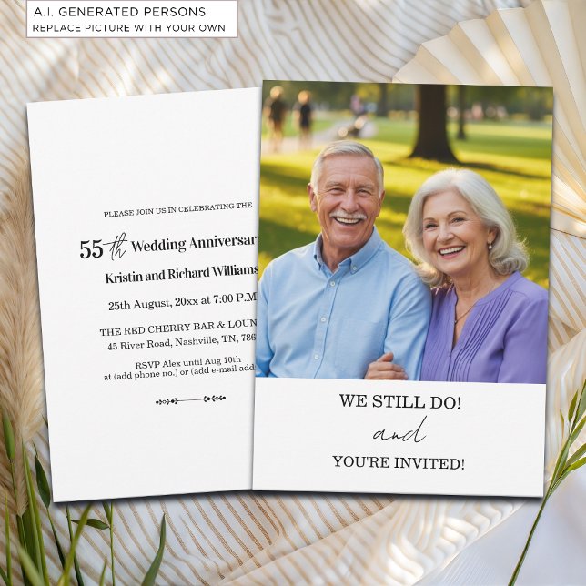 We Still Do 55th Wedding Anniversary Photo Invitation (Creator Uploaded)
