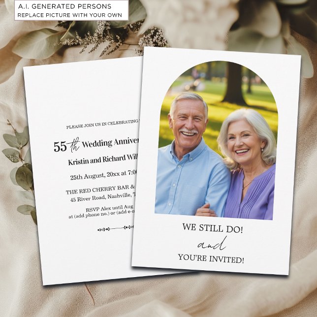 We Still Do 55th Wedding Anniversary Photo Invitation (Creator Uploaded)