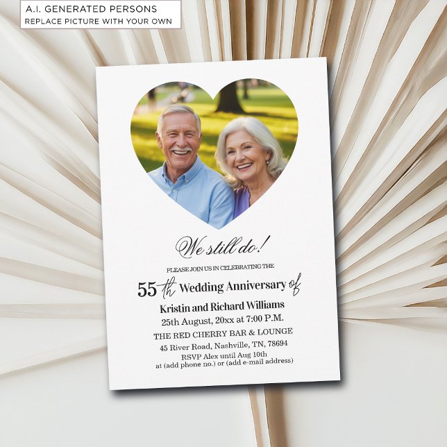 We Still Do 55th Wedding Anniversary Photo Invitation (Creator Uploaded)