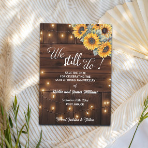 We Still Do 55th Wedding Anniversary String Lights Save The Date