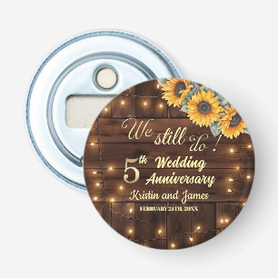 We Still Do 5th Wedding Anniversary String Lights Bottle Opener