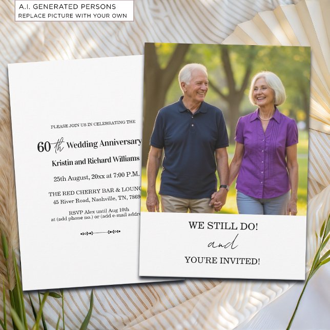 We Still Do 60th Wedding Anniversary Photo Invitation (Creator Uploaded)