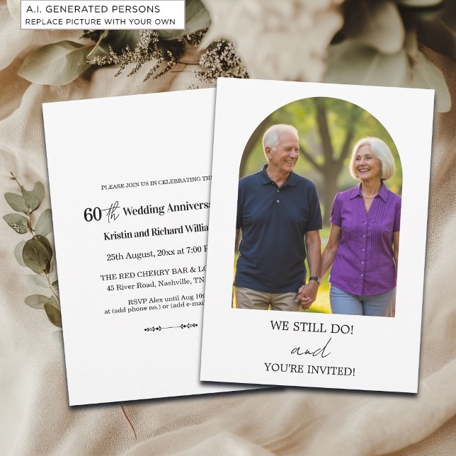We Still Do 60th Wedding Anniversary Photo Invitation (Creator Uploaded)